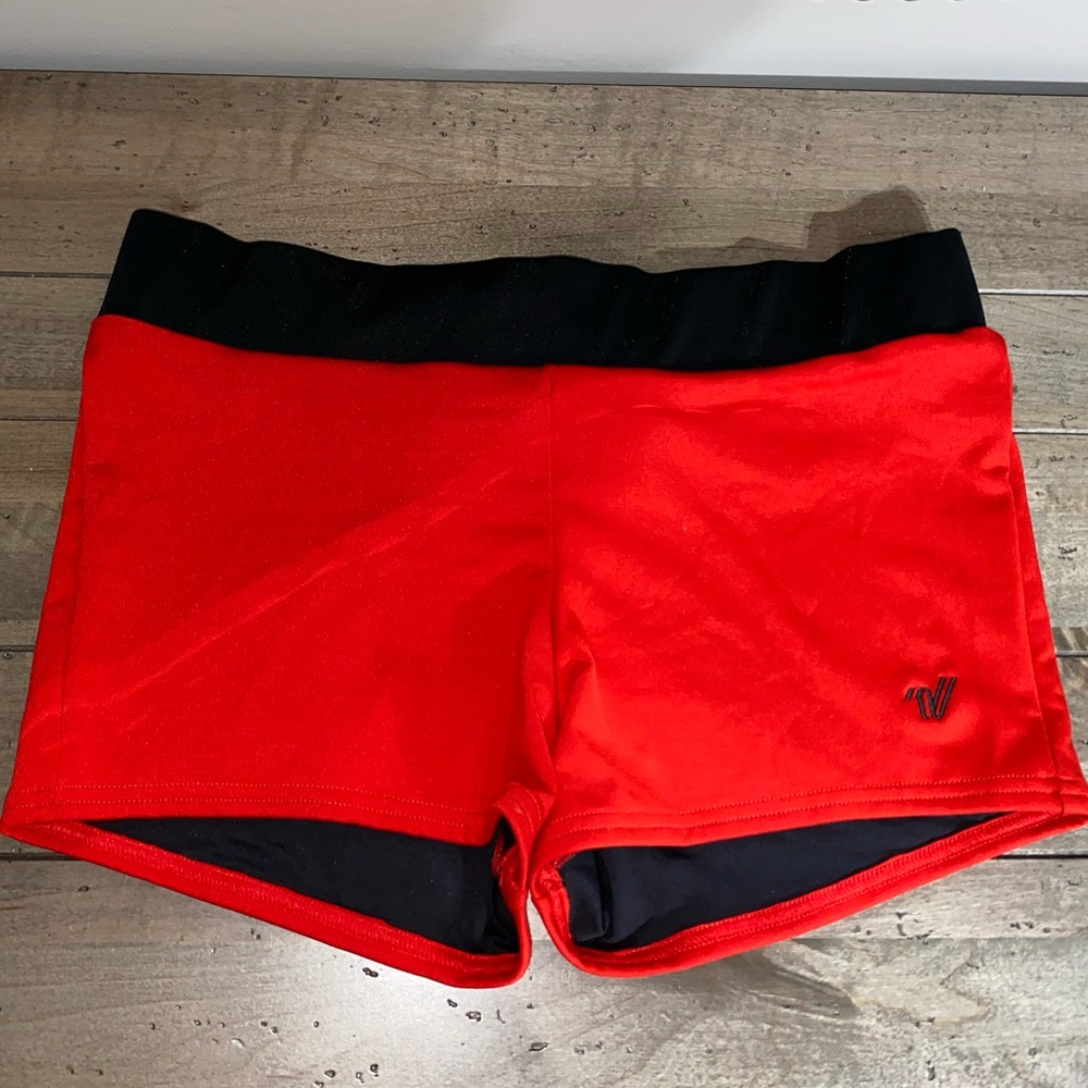 Red Varsity Spandex Shorts